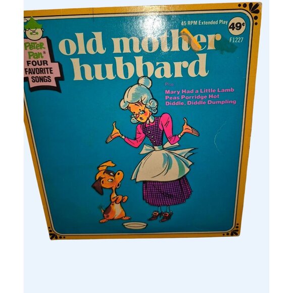Vintage Peter Pan Records Childrens 45 RPM Lot - Little Toot Old Mother Hubbard - Picture 5 of 9